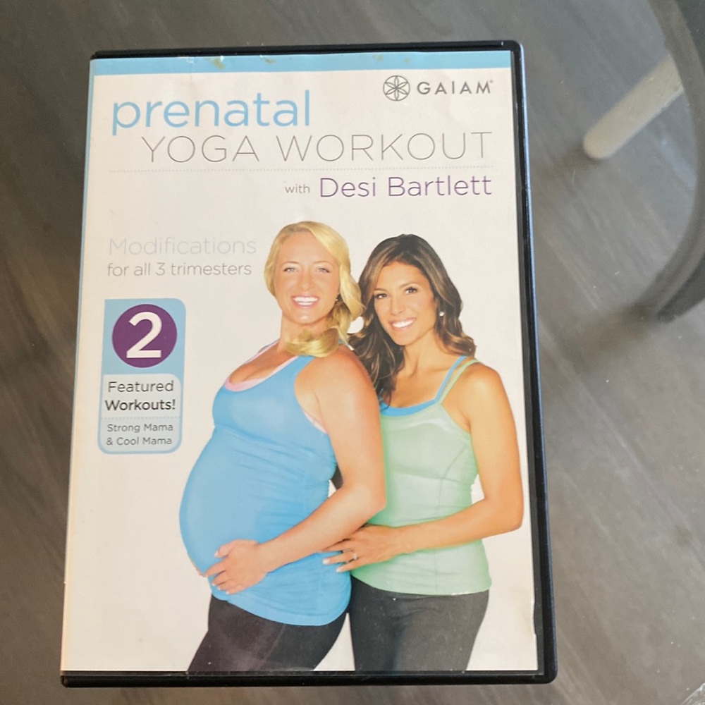 Gaian Prenatal yoga workout DVD with Desi Bartlett.
